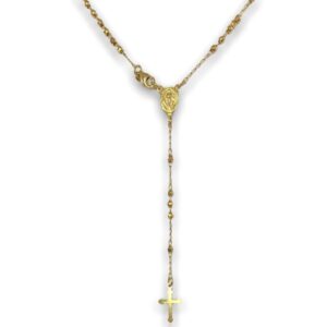 Collana Rosario classico in argento placcato oro