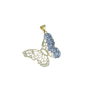 Ciondolo donna Farfalla in Oro18kt e zirconi
