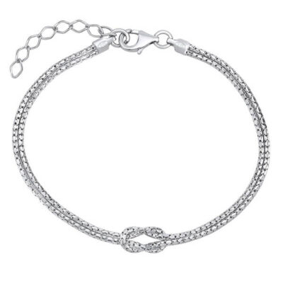 Bracciale donna Nodo due fili Argento