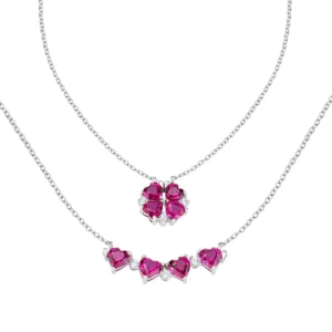 Collana donna Amen Quadricuore magnetico CLPMHBR