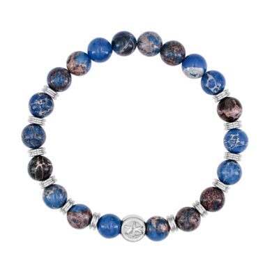 Bracciale uomo Zeades Blu Jasper ZMB02784